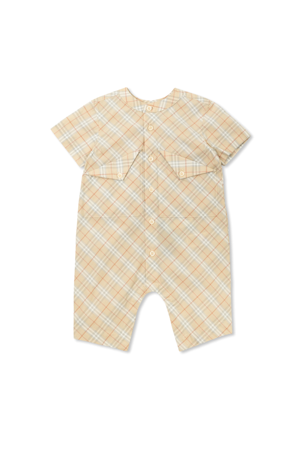 Burberry romper baby boy best sale